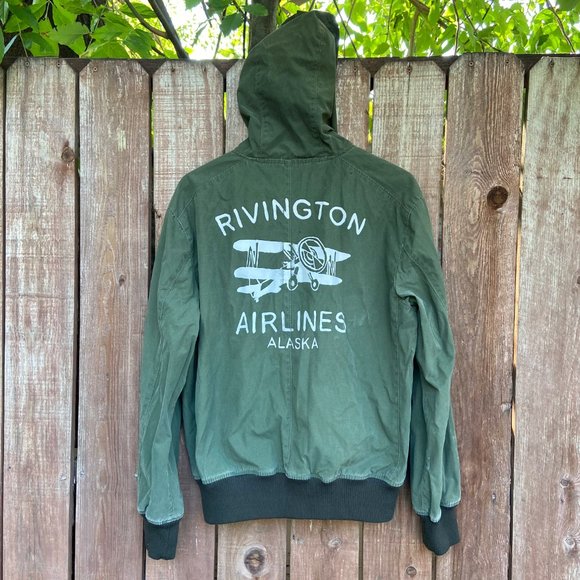 Ace Rivington Airlines Alaska Hooded Outdoor Jacket Size L - Picture 1 of 4